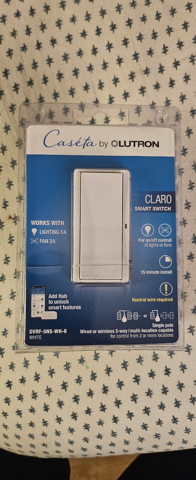 Lutron Caseta Claro Smart Switch - White
