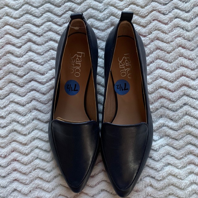 franco sarto studio pointed toe leather loafer