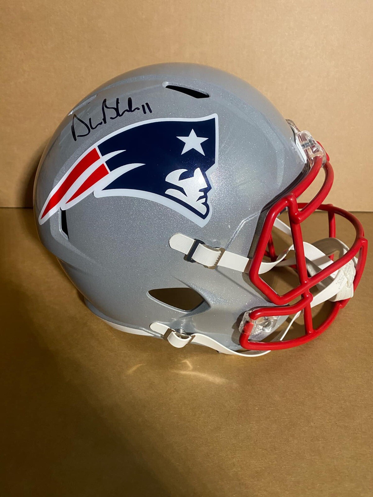 Drew Bledsoe Autographed Signed New England Patriots Patriots F/S Replica Speed Helmet - BAS 