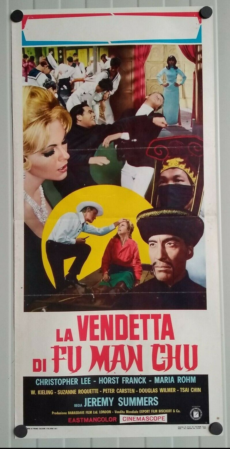 Locandina originale film La vendetta di Fu Manchu (1967) - Regia di Jeremy Summers