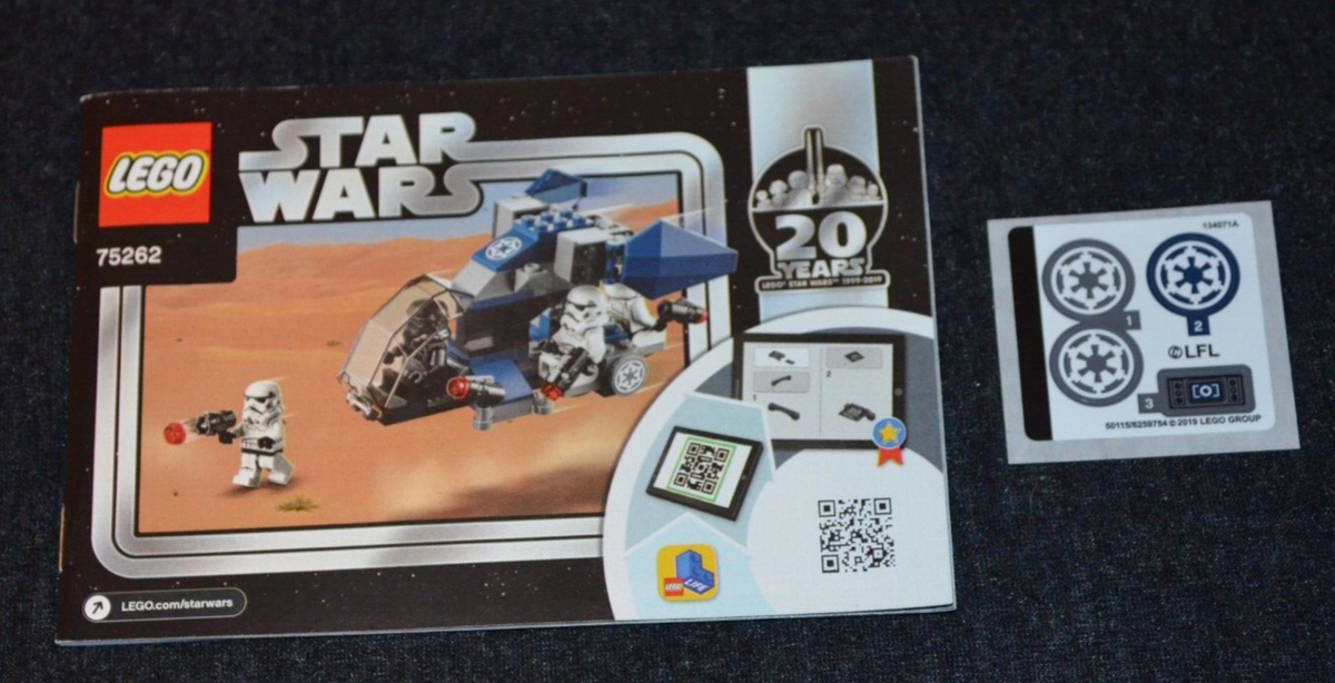 ガイドブック 75262 INSTRUCTION BOOKLET & ORIGINAL STICKERS ONLY Set # 75262