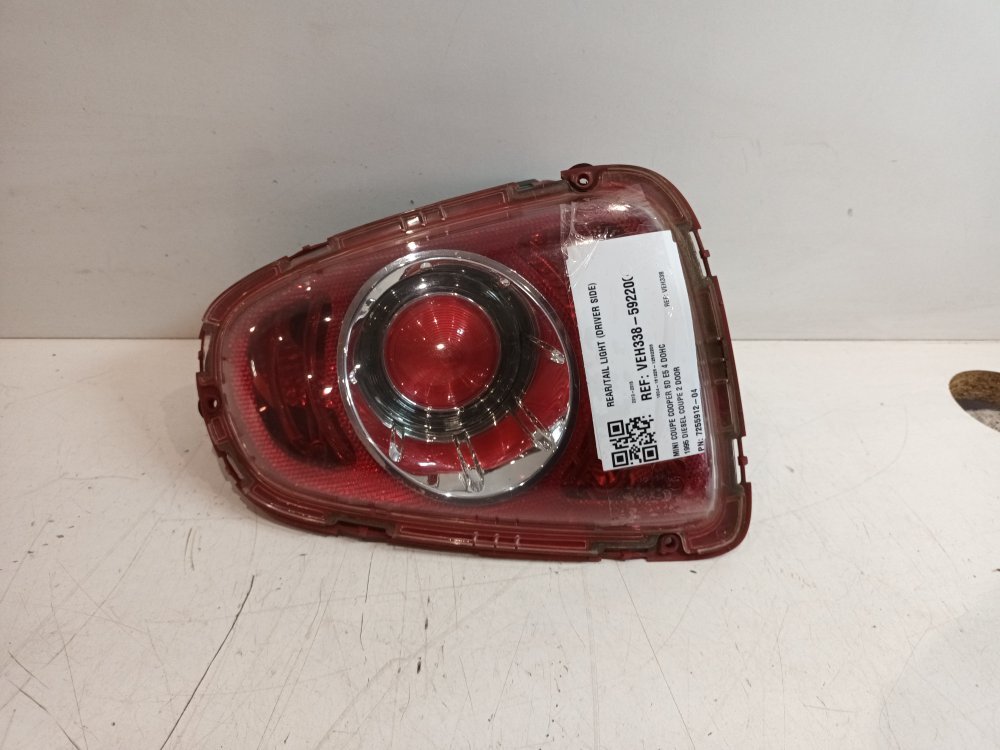 2010-2014 R56 MINI Cooper S Rear Tail Light RH Driver Side 3 Door ...