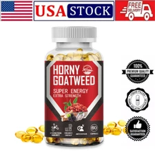 Horny Goat Weed with Maca Root Extract Capsules,Ginseng Booster Testosterone
