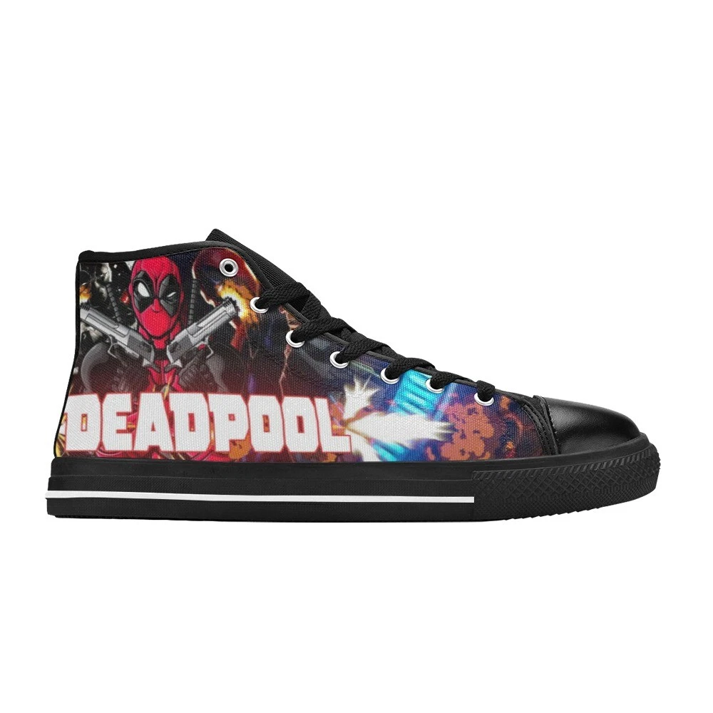 Deadpool Sneakers Custom High Top Men's Canvas Athletic Shoes