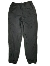 Vtg 90s Women  s Medium 8-10 Nike Black NylonTrack Pants Joggers Lined Pockets
