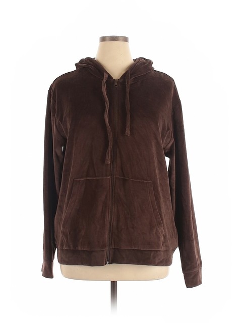 Download Darling Women Brown Zip Up Hoodie 2X Plus | eBay