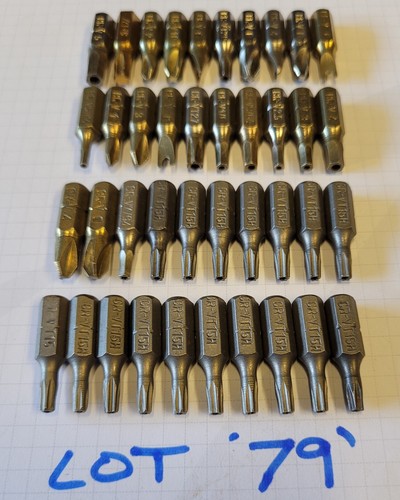 SCREWDRIVER INSERT BITS / KEYS TORX PIN HEX 2-PIN RUSTY NON-PRIME VARIOUS TYPES - Picture 22 of 59