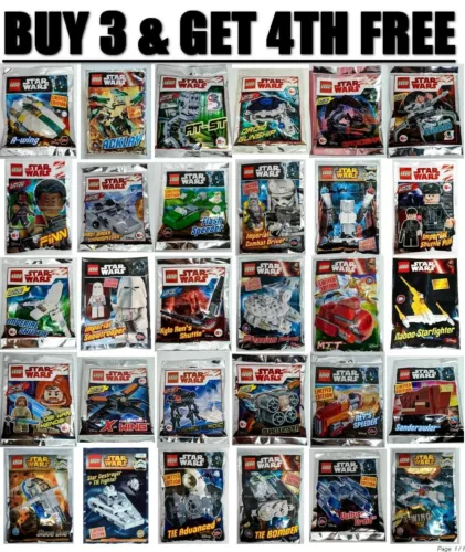 ORIGINAL LEGO STAR WARS Mini Set Foil Pack Limited Edition  BUY 3, GET 1 FREE