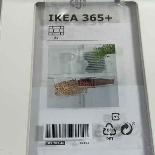 Ikea 365+ 103.783.46 Container Holder Pack of 2 White Under Shelf Storage - Picture 2 of 10