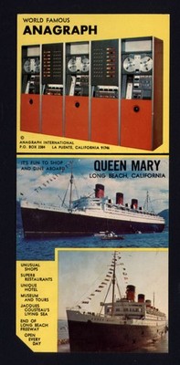 ANAGRAPH PERSONALITY ANALYSIS on card QUEEN MARY Long Beach CA Anagraph machine