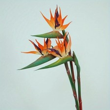 3Pcs Artificial Bird of Paradise Flowers 24.5'' Long Stem Strelitzia Decor