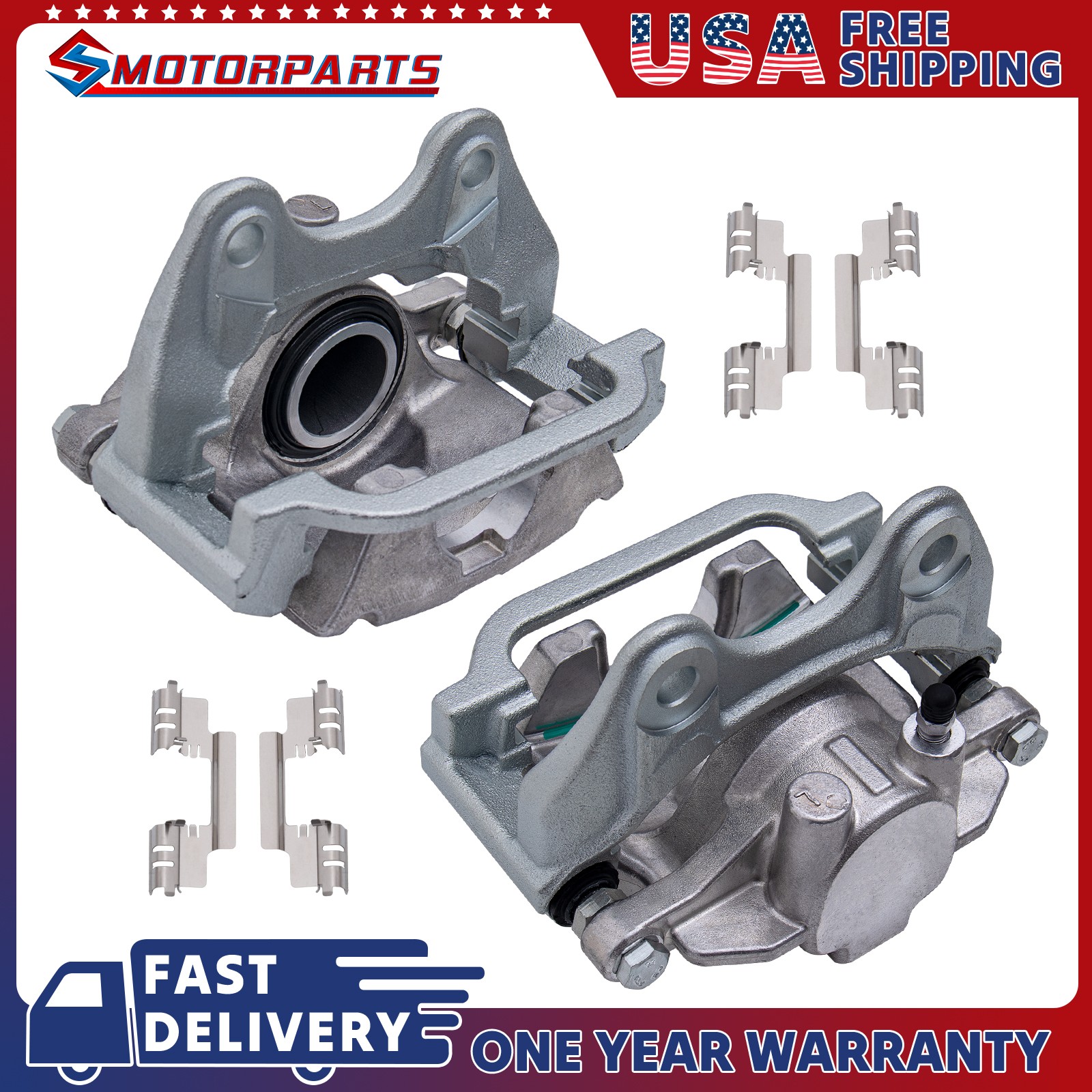 Rear Left & Right Brake Caliper For Chevy Silverado 1500 Tahoe GMC Sierra Yukon
