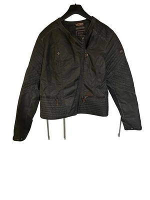 Drei Master Bikerjacke Damen Steppjacke anthrazit Used Style Gr.XL  #SF11