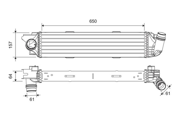 LadeluftkÜHler Valeo 818299 FÜR Fiat Opel Renault Intercooler TurbokÜHler-image