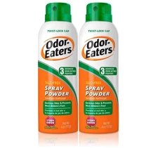 2 Pack Odor-Eaters Foot Spray Powder Maximum Strength Talc Free 4 Oz Can