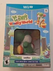 Boxed Yoshi's Woolly + World Green Yarn Yoshi Amiibo Nintendo Wii U - Complete
