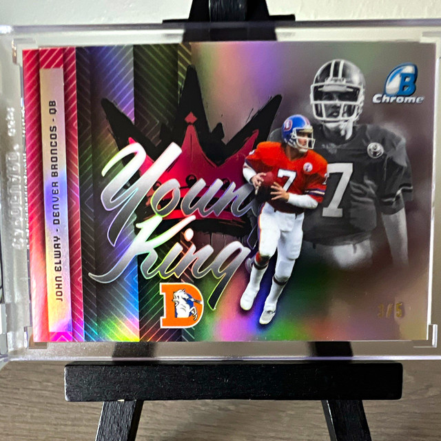 Topps 2026 Bowman Chrome Young Kings YK-16 John Elway Broncos 3/5 Red