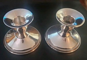 Fisher: Sterling Weighted; Fisher Silversmiths, 925 Silver Candleholder #1363