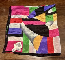 Vintage Echo Deadstock Silk Scarf Geometric Abstract Japan 30x30 Nordstrom