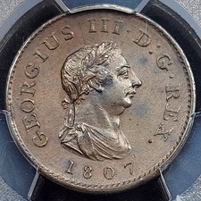UNC 1807 Great Britain Farthing 1/4 Penny | PCGS MS61BN
