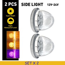 4pcs Led Watermelon Light Side Marker Clearence Truck Semi-trailer Amberpurple 4pcs Led Watermelon Light Side Marker Clearence Truck Semi-trailer Amberpurple