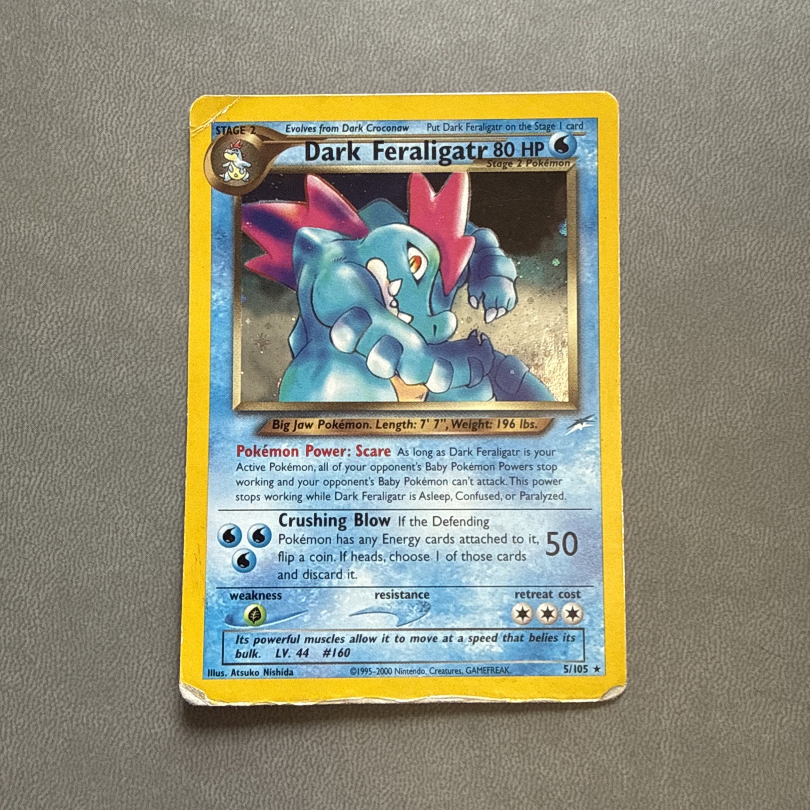 Dark Feraligatr 5/105 Holo Rare Neo Destiny Pokemon Unlimited Holo HP
