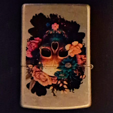 Zippo Lighter Skull & Floral Gothic Design Theme Skulls & Gothic Very Rare