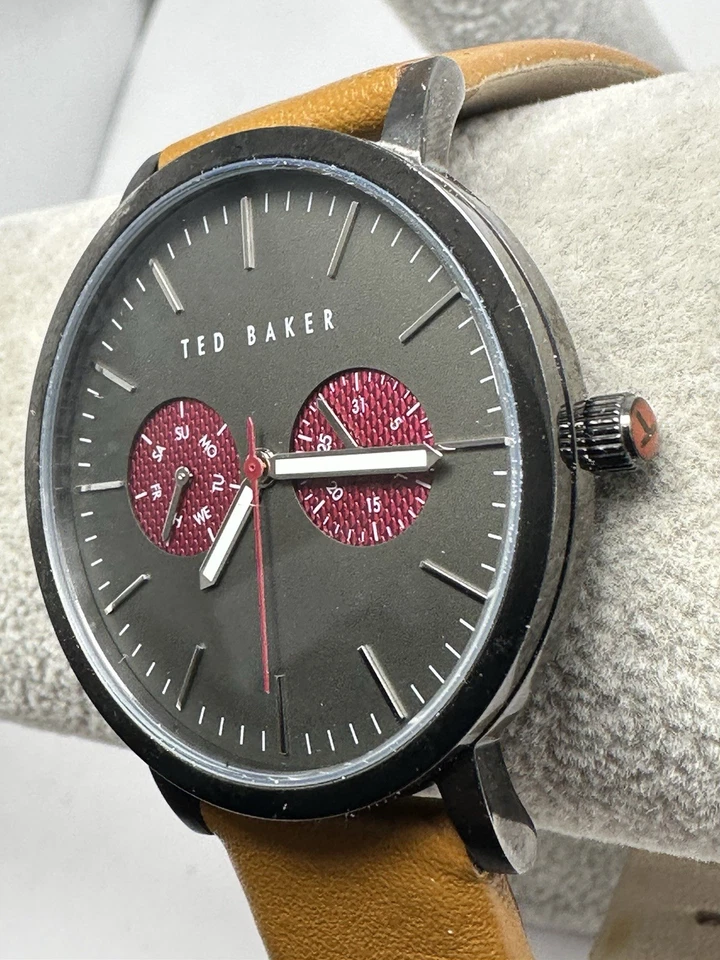 Ted Baker 10024783 Nuevo Reloj Hombre Batería 40MM 7.75" Correa Cuero J76 Foto 2 de 4