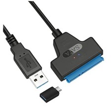 Black 2.5" HDD/SSD USB 3.0 Adapter Cable for SATA to USB 3.0