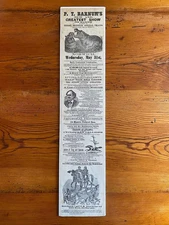P.T. Barnum Circus Admiral Dot Fiji Cannibals 1876 Norwich Connecticut Broadside