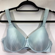 Playtex Bra Ivory Blue Stripe 38C Smooth Cup Underwire Style 4747