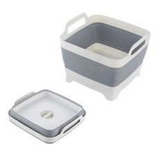 2.4Gal 9L Foldable Dish Wish Drain Plug,Space Saving Outdoor Multiuse Sink