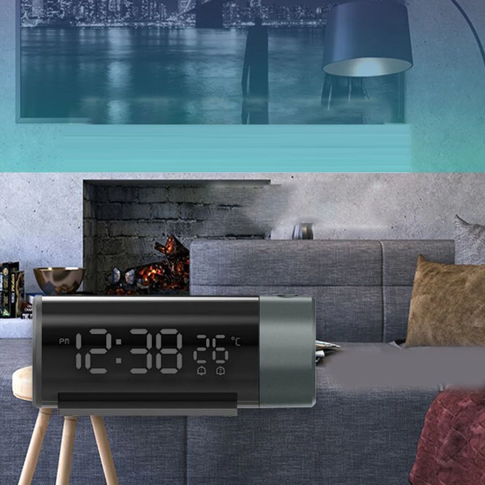 Digital Projection Clock Featuring Night Mode and User Friendly Controls - Image 3 of 4