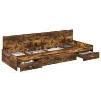 Bettrahmen GeräUcherte Eiche 90X190 Cm Holzwerkstoff