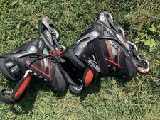 Adjustable Rollerblade Performance Inline Skates with Knee Pads Size 2-5