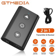 GTMEDIA 2-in-1 Bluetooth 5.1 Transmitter Receiver Wireless Audio Adapter US NEW