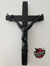 Crucified Woman Gothic Cross – Erotic Dark Art Wall Hanging, Gothic Home Decor