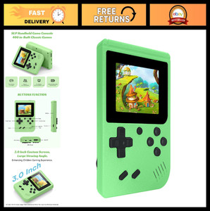 Console de jeu portatif rétro portable - 400 Jeux intégrés, 3" IPS Écran, Rechar