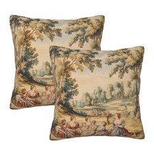 Vintage French Country Throw Pillow Covers Set of 2 Couch Pillow Case Decorat...