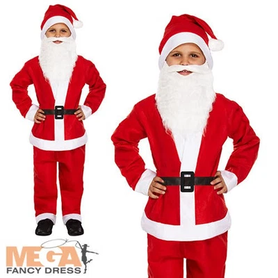 HENBRANDT LTD Santa Claus Suit Boys Fancy Dress Festive Fun Father Christmas Kids Xmas Costume