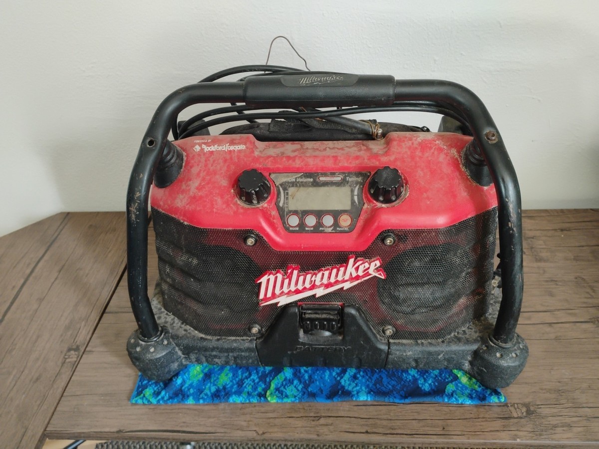 ビンテージ Old Milwaukee キャディバッグ 赤 Milwaukee Job Site Radio 49-24-0200 HEAVY DUTY Rockford Fosgate