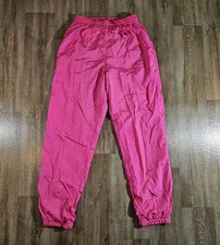 Vintage Windbreaker Tracksuit Pants Pink Womens Sz Medium 80s 90s