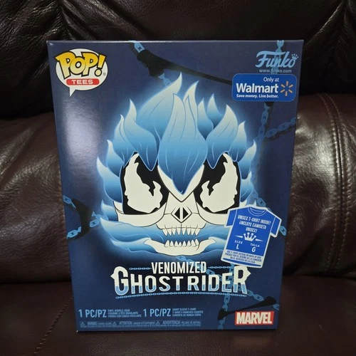 Funko Pop Venomized Ghost Rider Blue Vinyl Figure #369 and T-Shirt New Sealed
