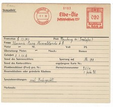 Hamburg Freihafen 1938 Elbe Öle Rhenania Ossag  AFS Archivkarte Unikat
