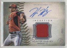 2015 Bowman Inception Auto Relics Green 64/99 Hunter Harvey #IAR-HH Auto 1u6