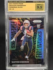 TREVEYON HENDERSON 2025-26 PANINI PRIZM FIREWORKS ROOKIE SILVER RC OCG 9.5 Q4247