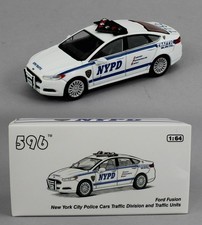 1:64 *596 DIECAST* NYPD Traffic Division & Traffic Units FORD FUSION Sedan NIB