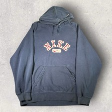 Vintage Y2K Nike Center Swoosh Hoodie Sweatshirt Blue Spell Out Men s Size XXL