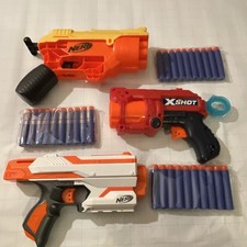 Nerf N-Strike Gun Collection Set Of 3 With Bu...