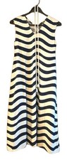 Uniqlo Marimekko Navy White Sleeveless Midi Dress Size M Excellent Used